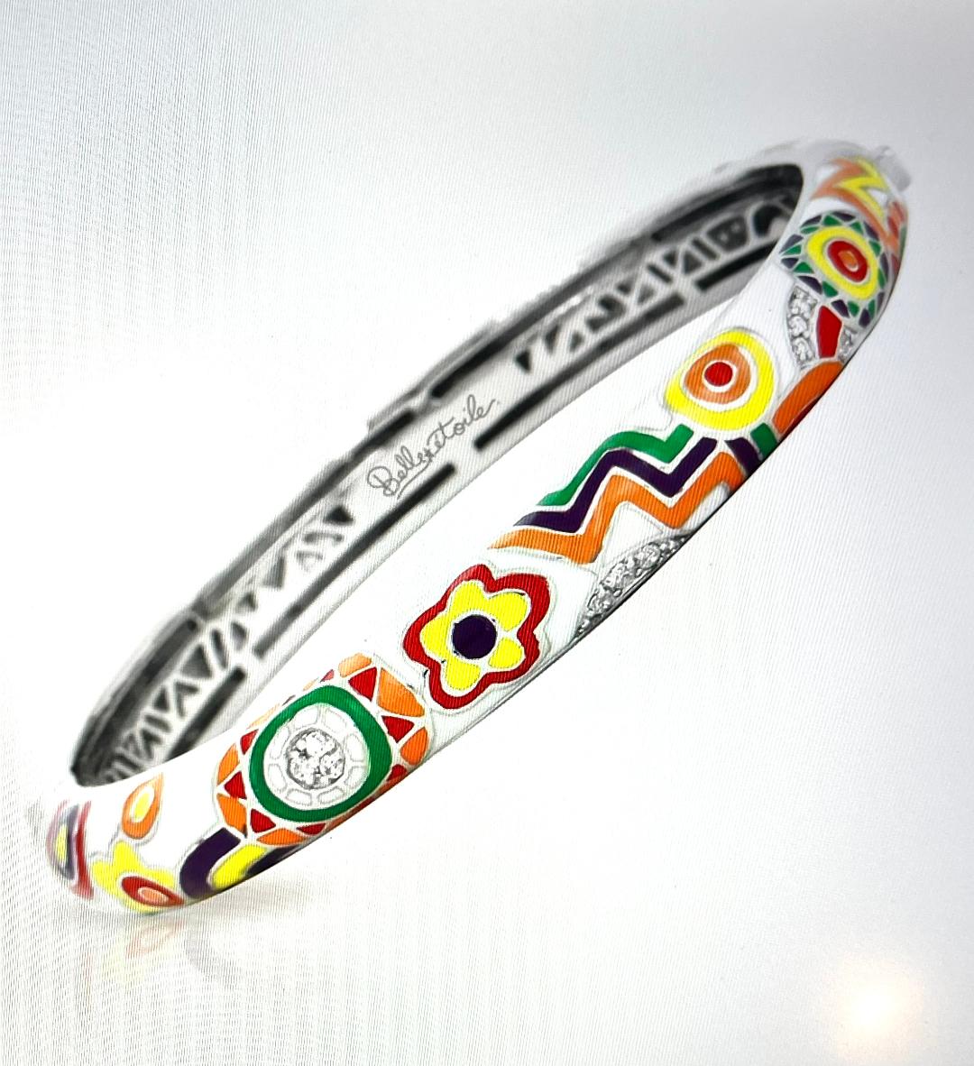 Sterling Silver Enameled Bracelet
