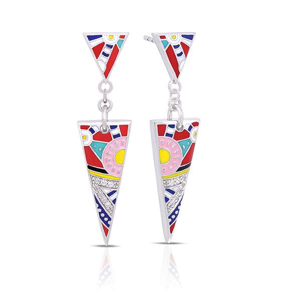 Sterling Silver Enameled Earrings