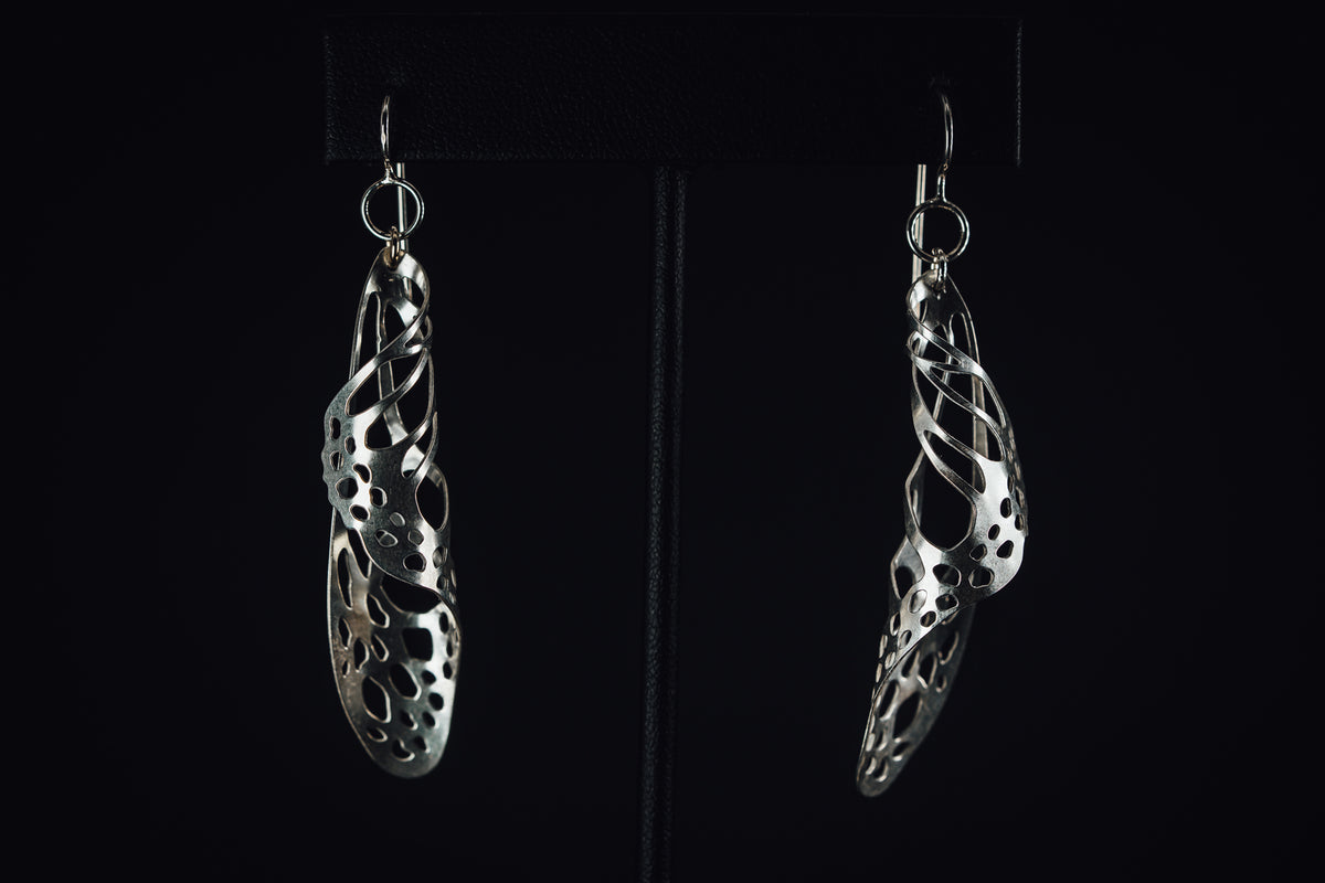 Camille Torres Chrysalis Earrings in Sterling and 24k Gold