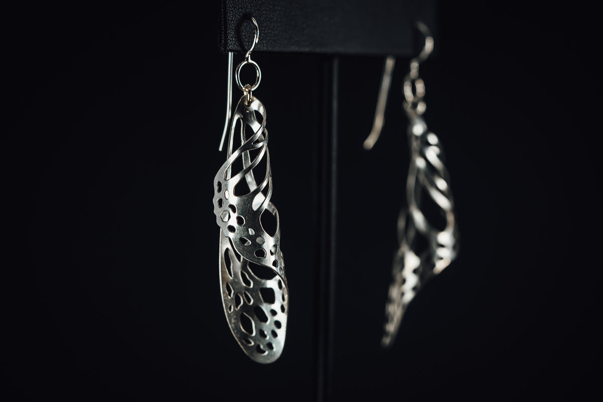 Camille Torres Chrysalis Earrings in Sterling and 24k Gold