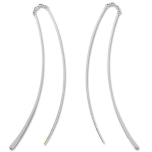Sterling Silver Large Double Wire Threader Earrings
