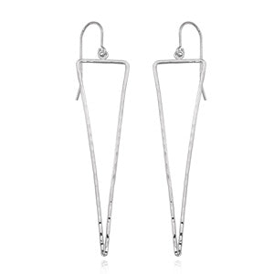 Sterling Silver Large Hammered Triangle