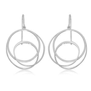 Sterling Silver Interlocking Loop de Loop Earrings
