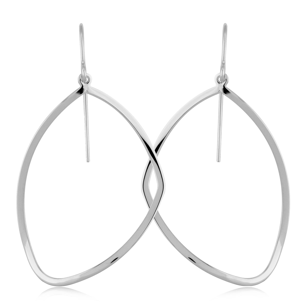 Sterling Silver Abstract Triangle Earrings
