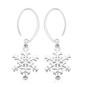 Sterling Silver Snowflake Earrings