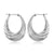 Sterling Silver Medium Deep Swirl Hoop Earrings