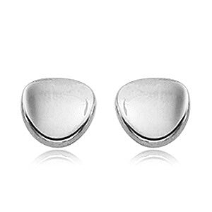 Sterling Silver 14mm Dapped Disk Earrings