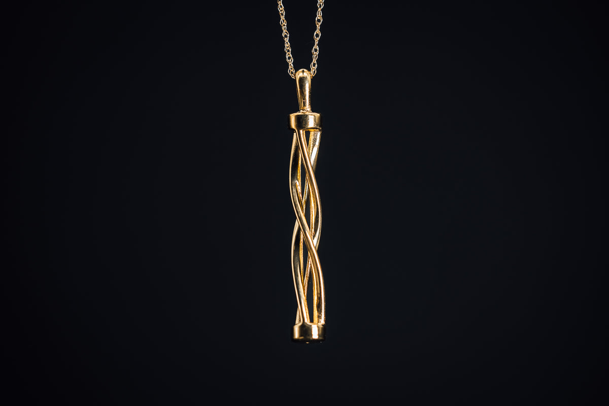 14k Yellow Gold Twist Pendant