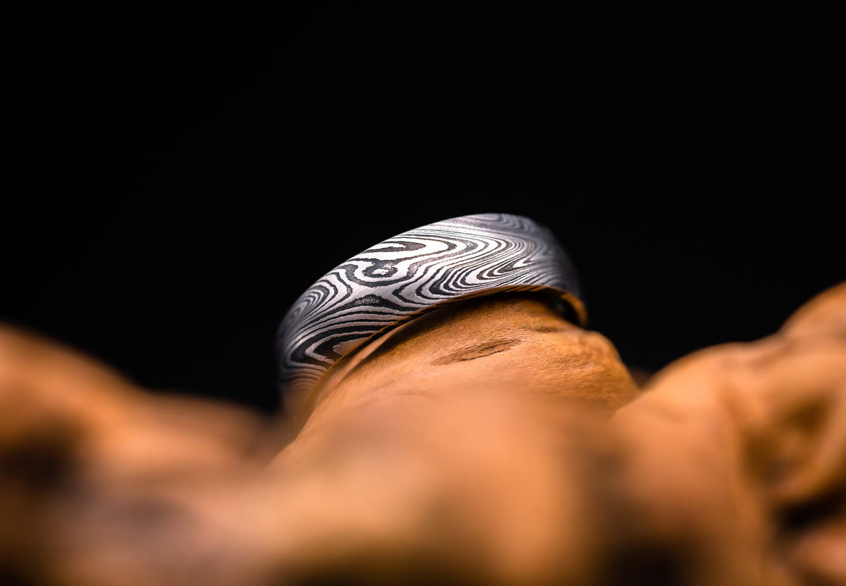 Damascus Stainless Steel Ring