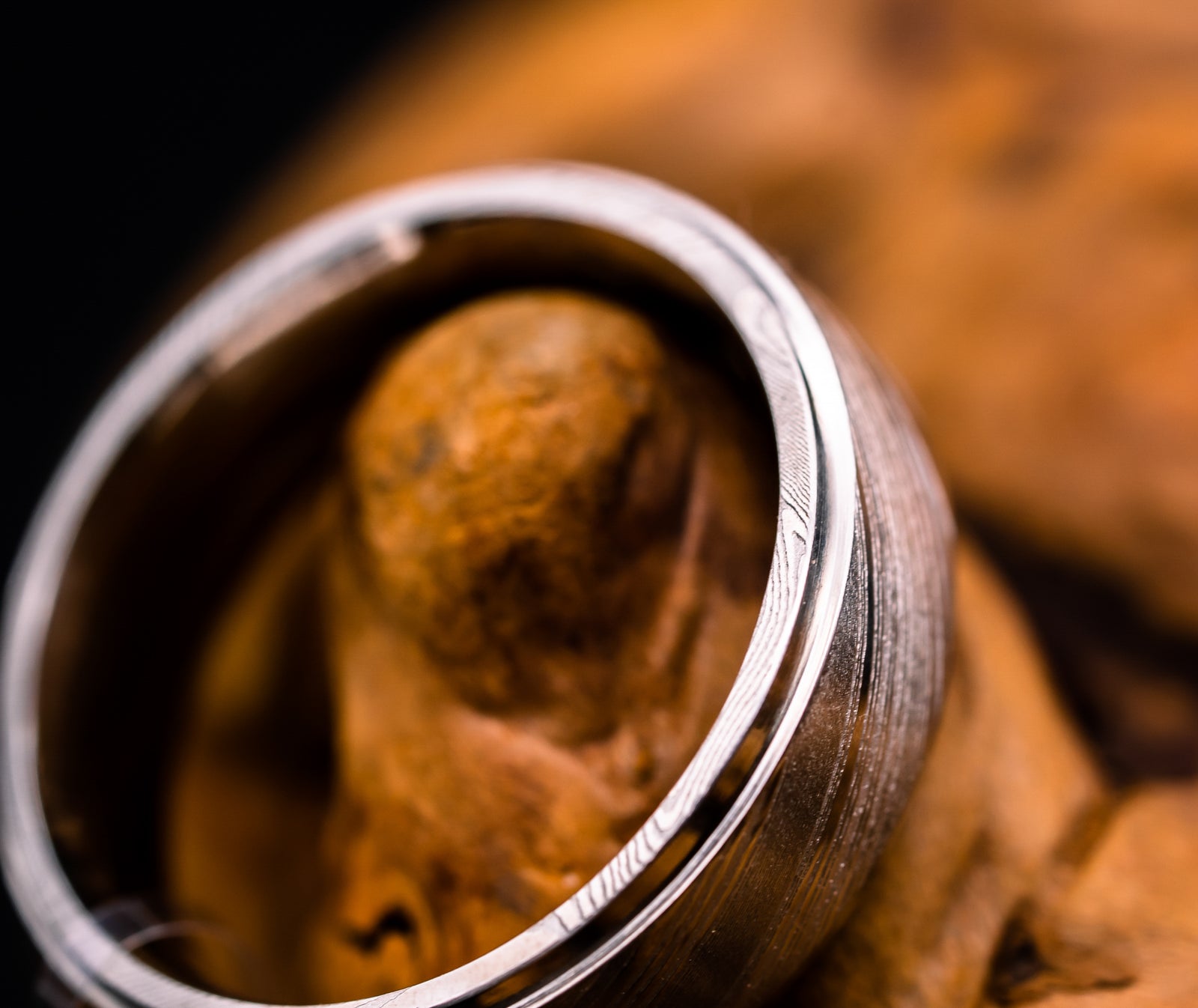 Damascus Stainless Steel Ring