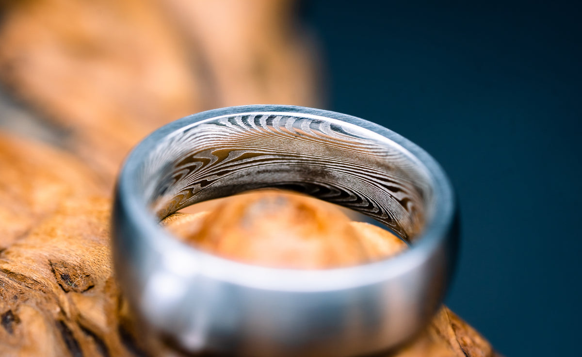 Damascus Stainless Steel Ring