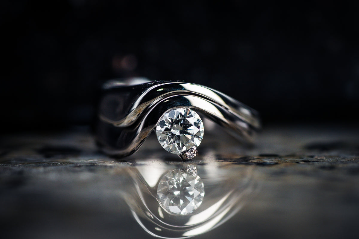 18k White Gold Diamond Estate Wedding Set