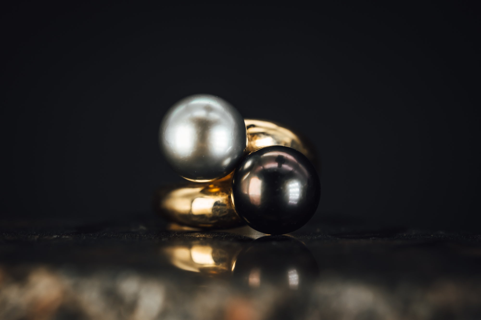 18k Yellow Gold Tahitian Pearl Ring