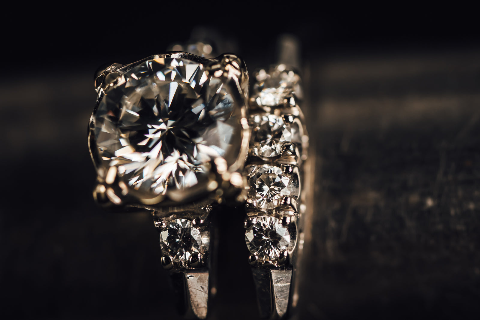 14k White Gold and Diamond Wedding Set