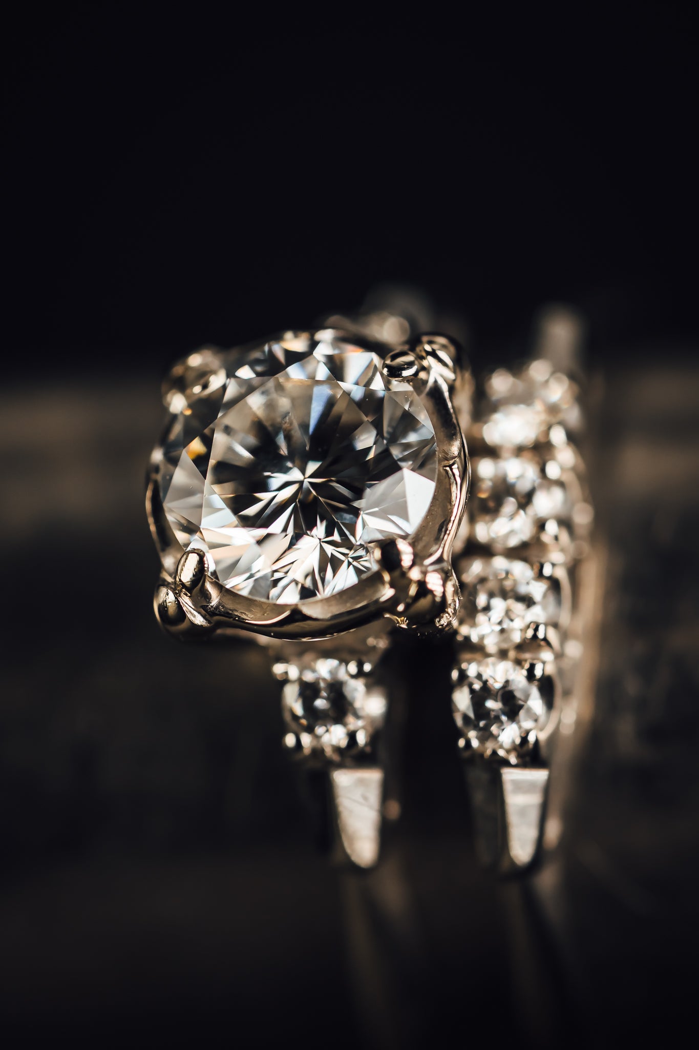 14k White Gold and Diamond Wedding Set