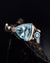 14k White Gold Aquamarine Sapphire and Diamond Ring