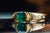 14k Yellow Gold Emerald and Diamond Estate Ring