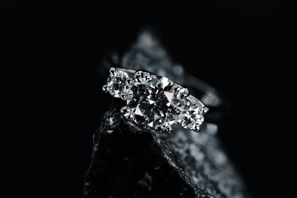 Platinum and Diamond 3 Stone Ring