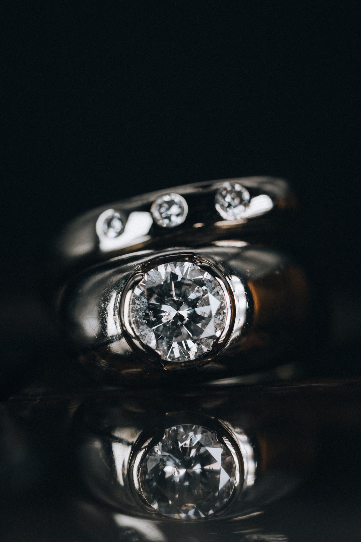 14k White Gold Diamond Bypass Ring