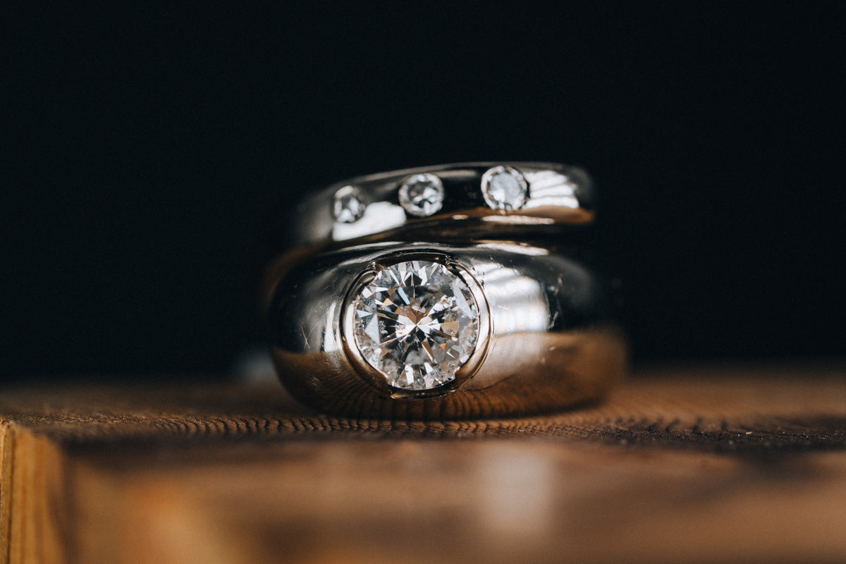 14k White Gold Diamond Bypass Ring