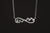 14k White Gold Diamond Infinity Style Necklace
