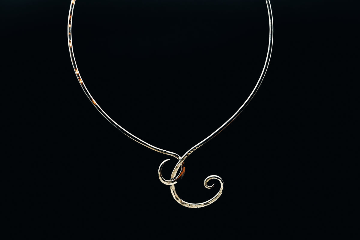 Hand Hammered Sterling Silver Collar