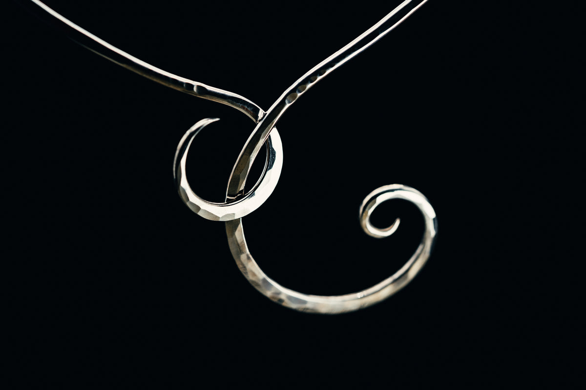 Hand Hammered Sterling Silver Collar