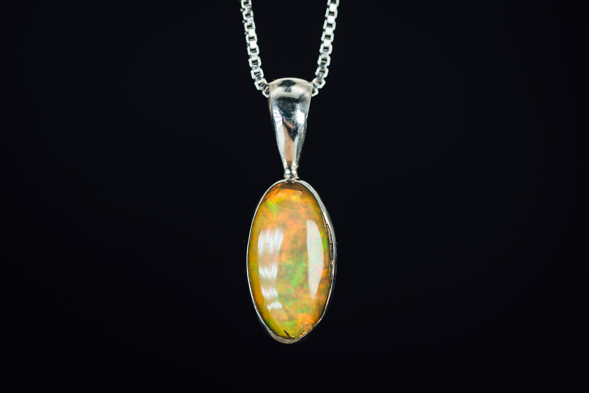 Sterling Silver Ethiopian Opal Pendant