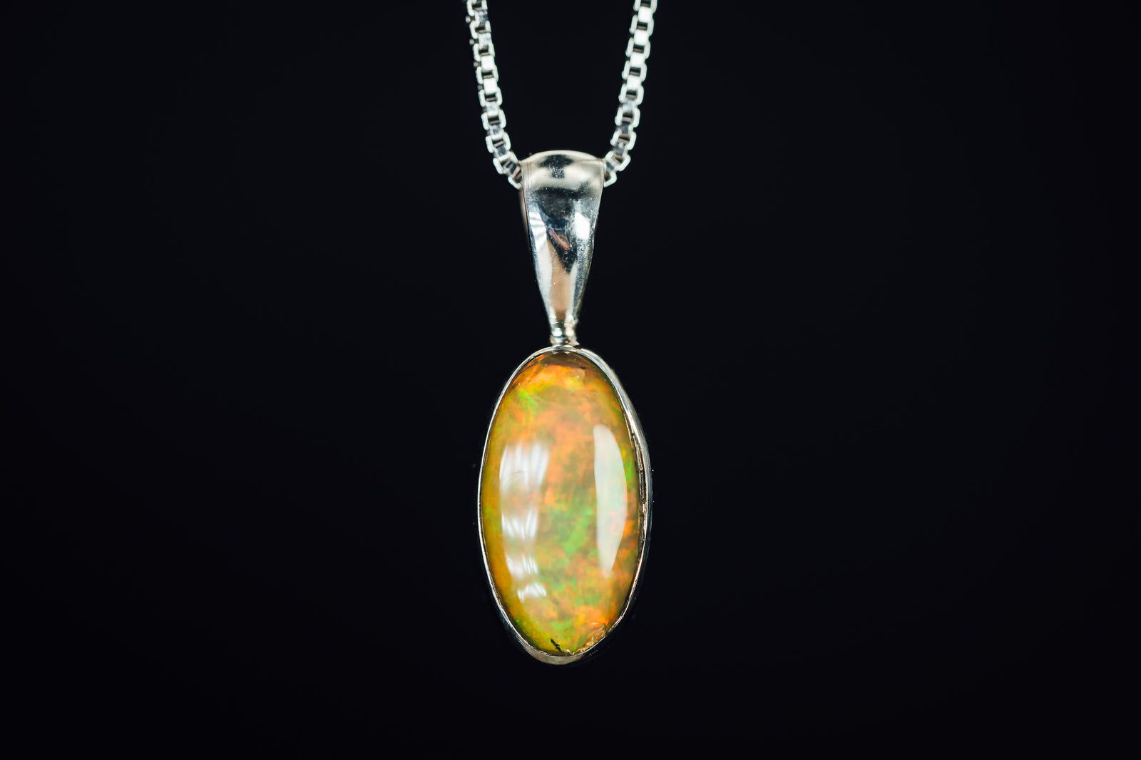 Sterling Silver Ethiopian Opal Pendant