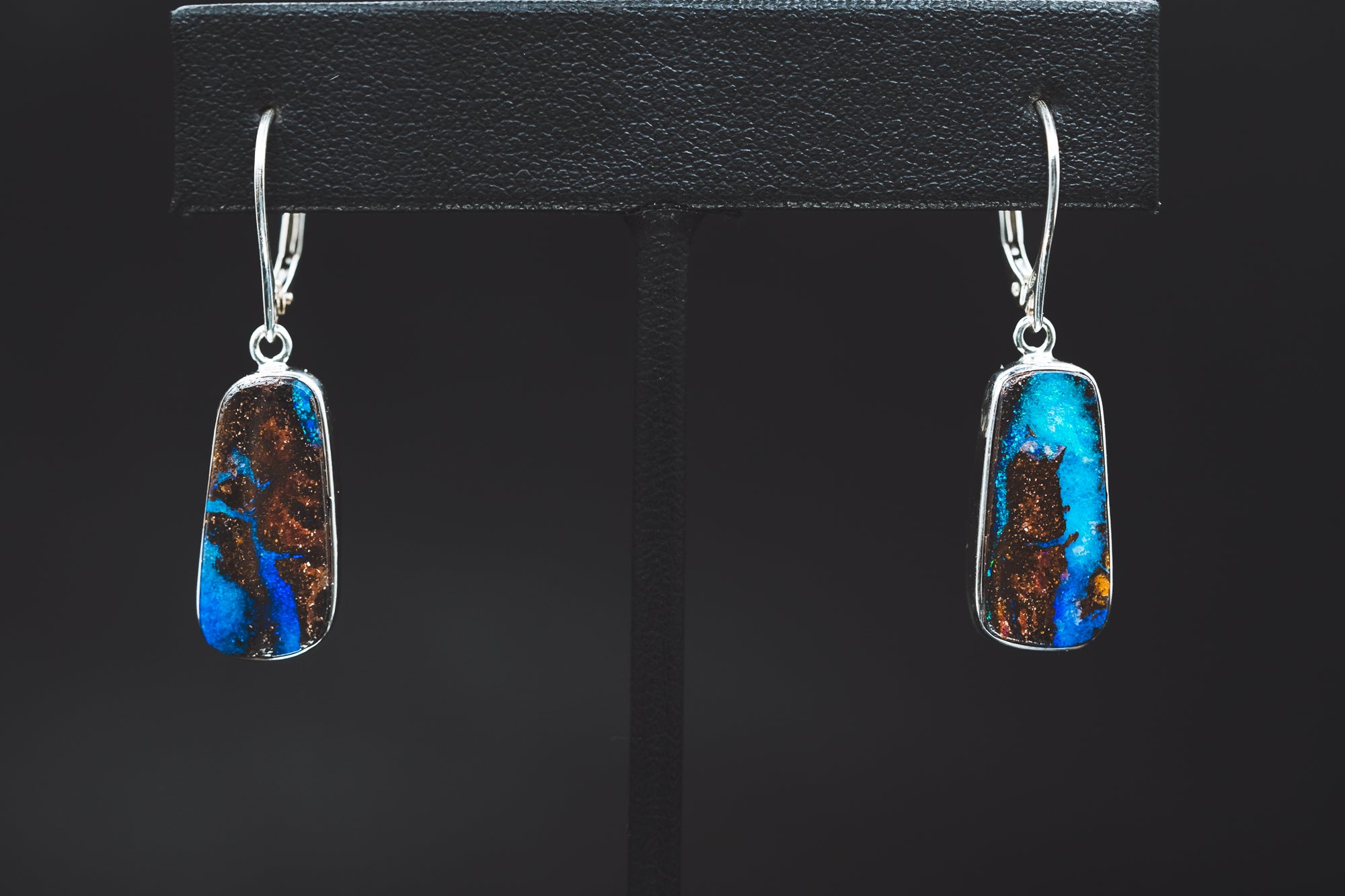 14ky Australian Boulder Opal Earrings