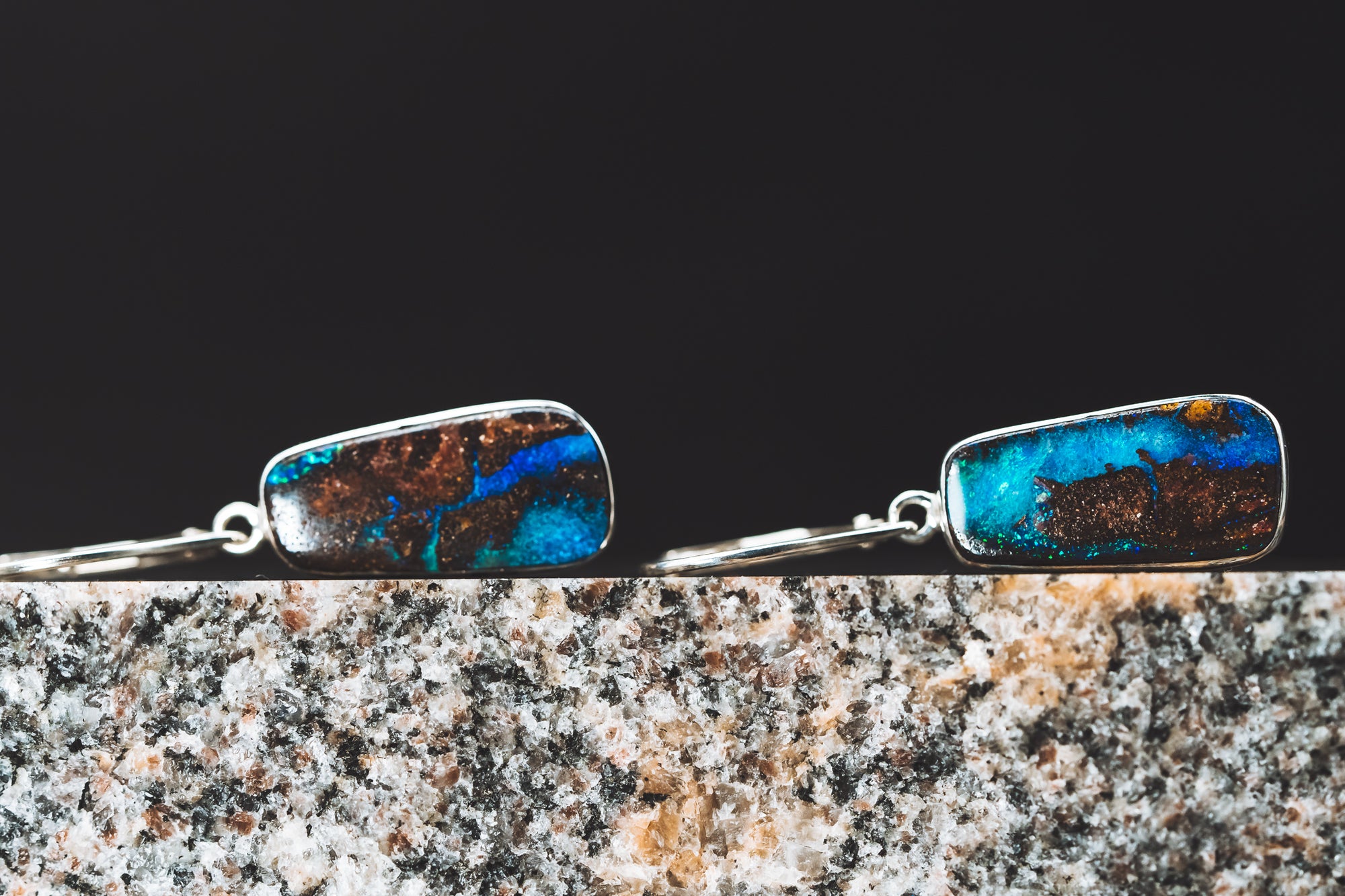 14ky Australian Boulder Opal Earrings