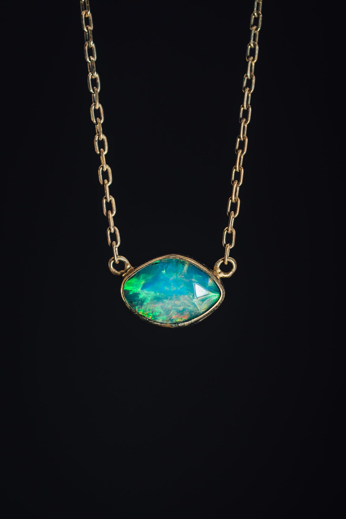 Sterling Silver Ethiopean Opal Necklace