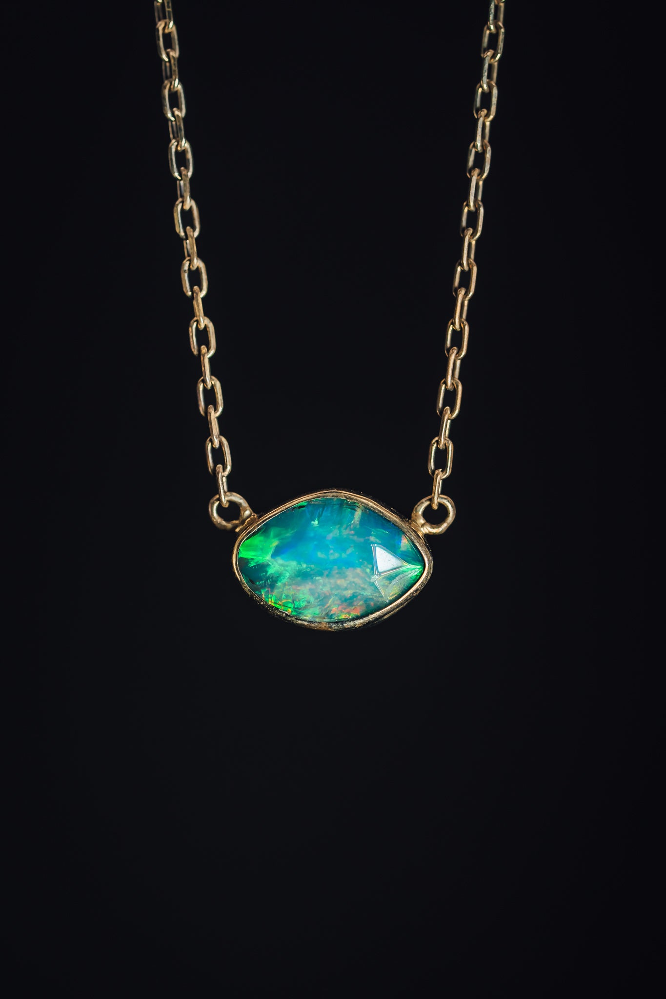 Sterling Silver Ethiopean Opal Necklace