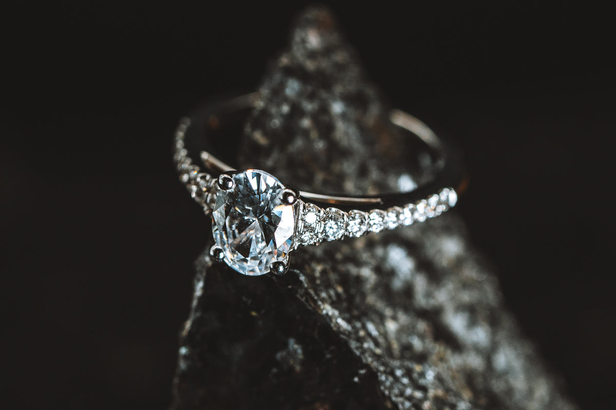 14k White Gold Semi Mount Ring