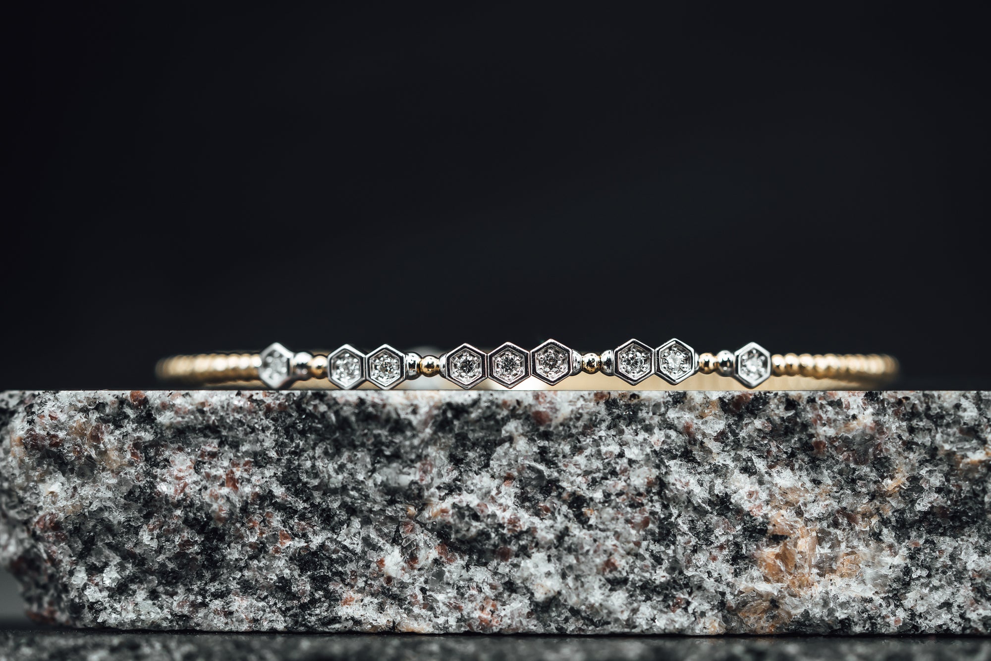 14k Two-Tone Gold and Diamond Bracelet