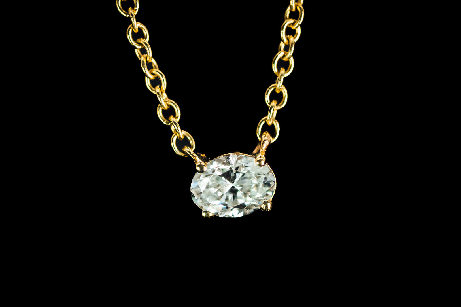 14k Yellow Gold Diamond Necklace