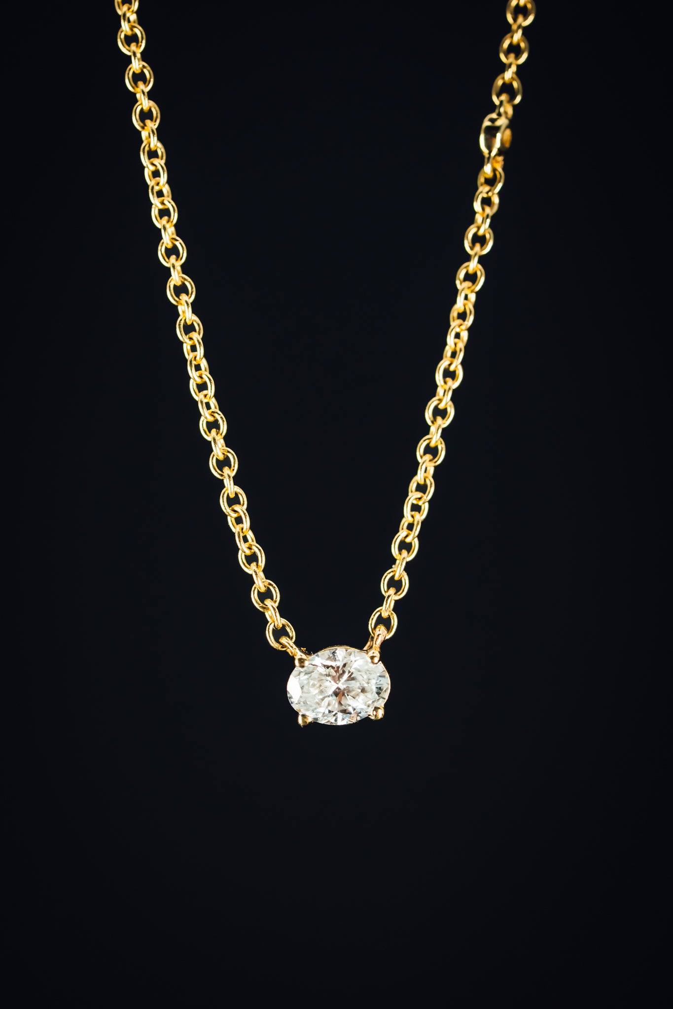 14k Yellow Gold Diamond Necklace