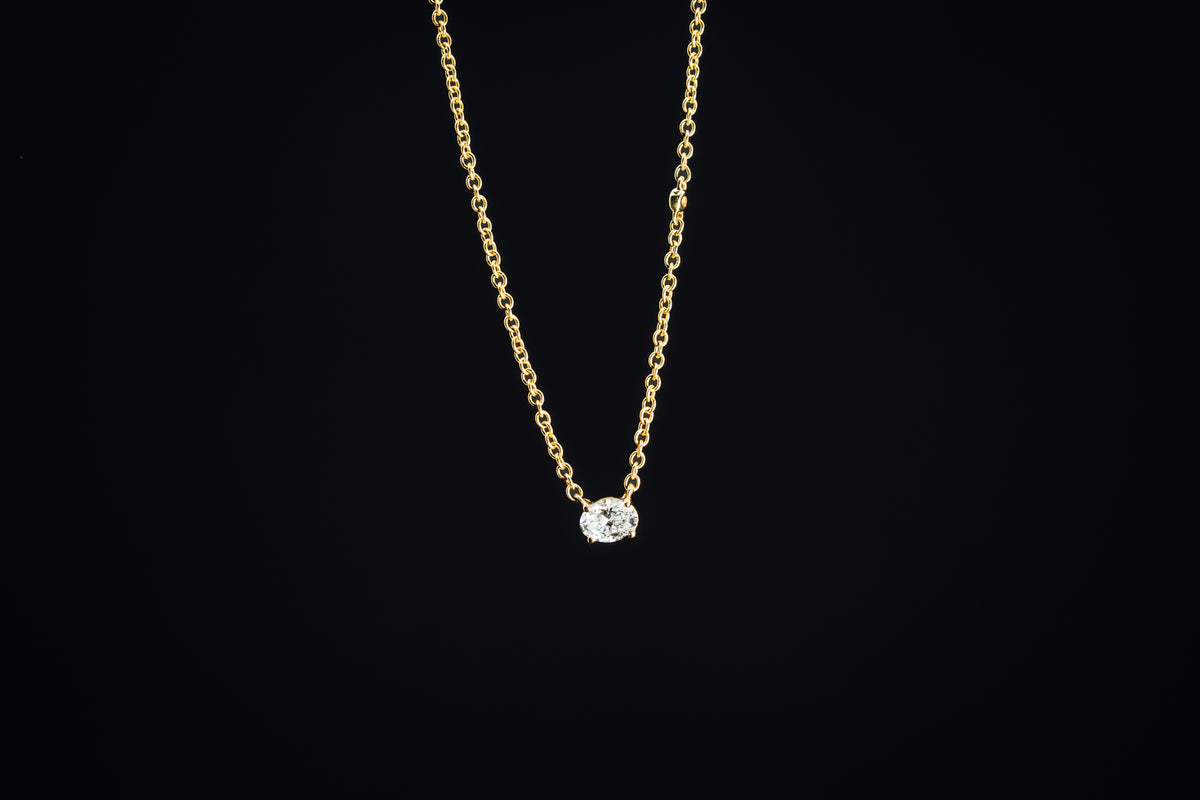 14k Yellow Gold Diamond Necklace
