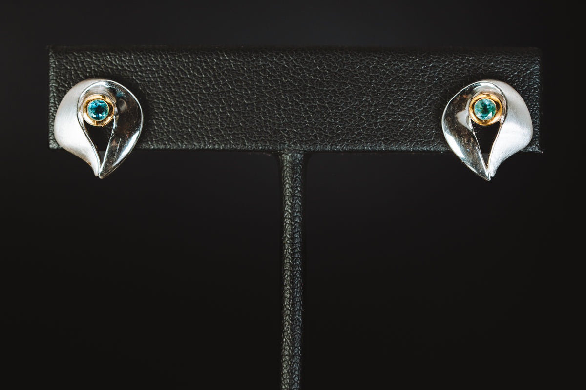 Sterling Silver Blue Topaz Earrings