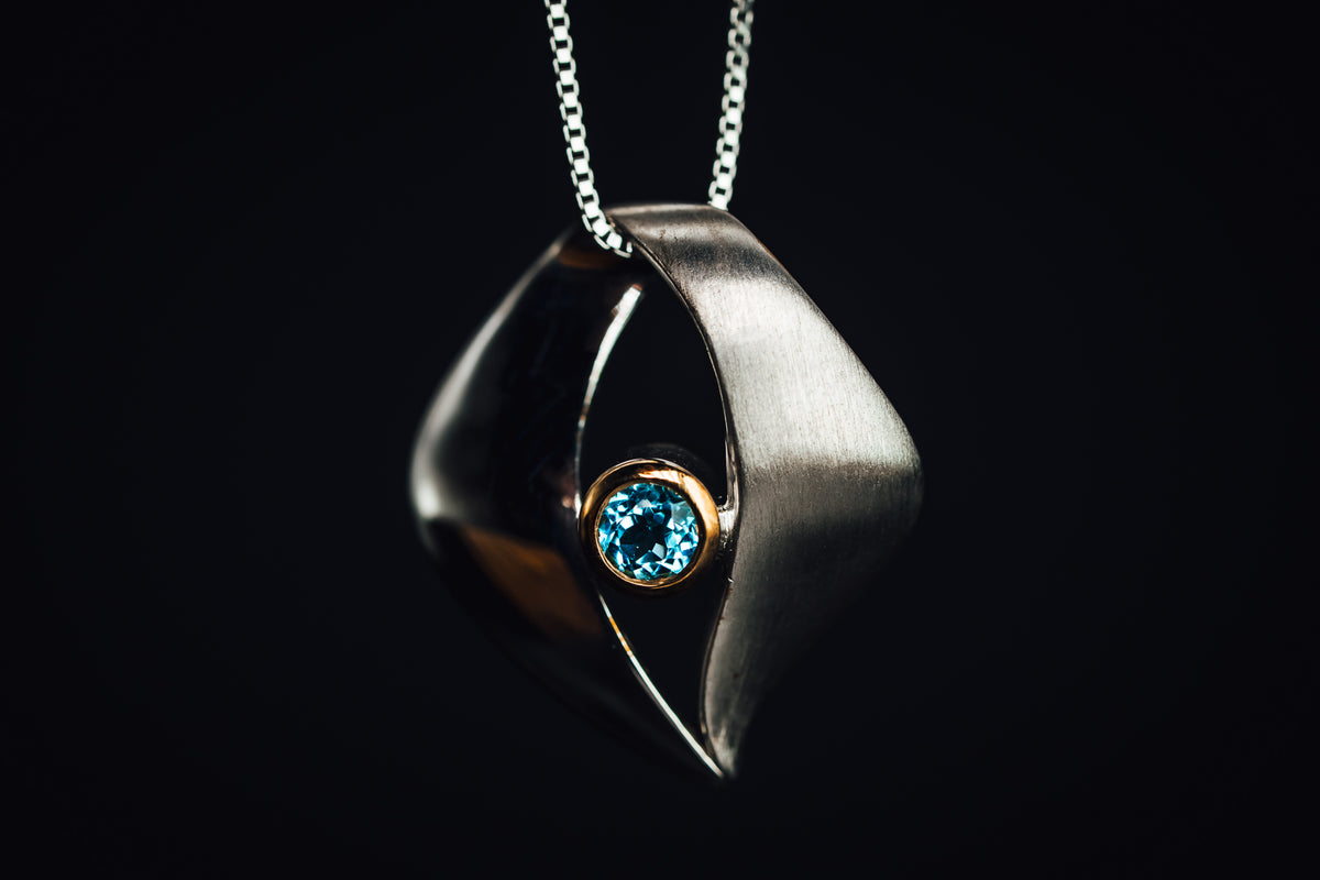 Sterling Silver Blue Topaz Pendant