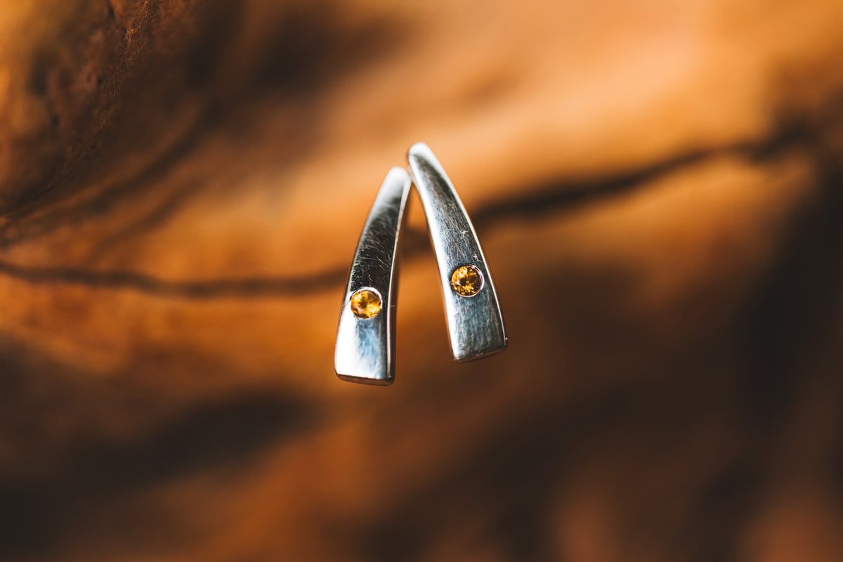 Sterling Silver Citrine Earrings