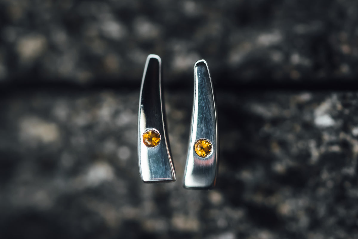 Sterling Silver Citrine Earrings