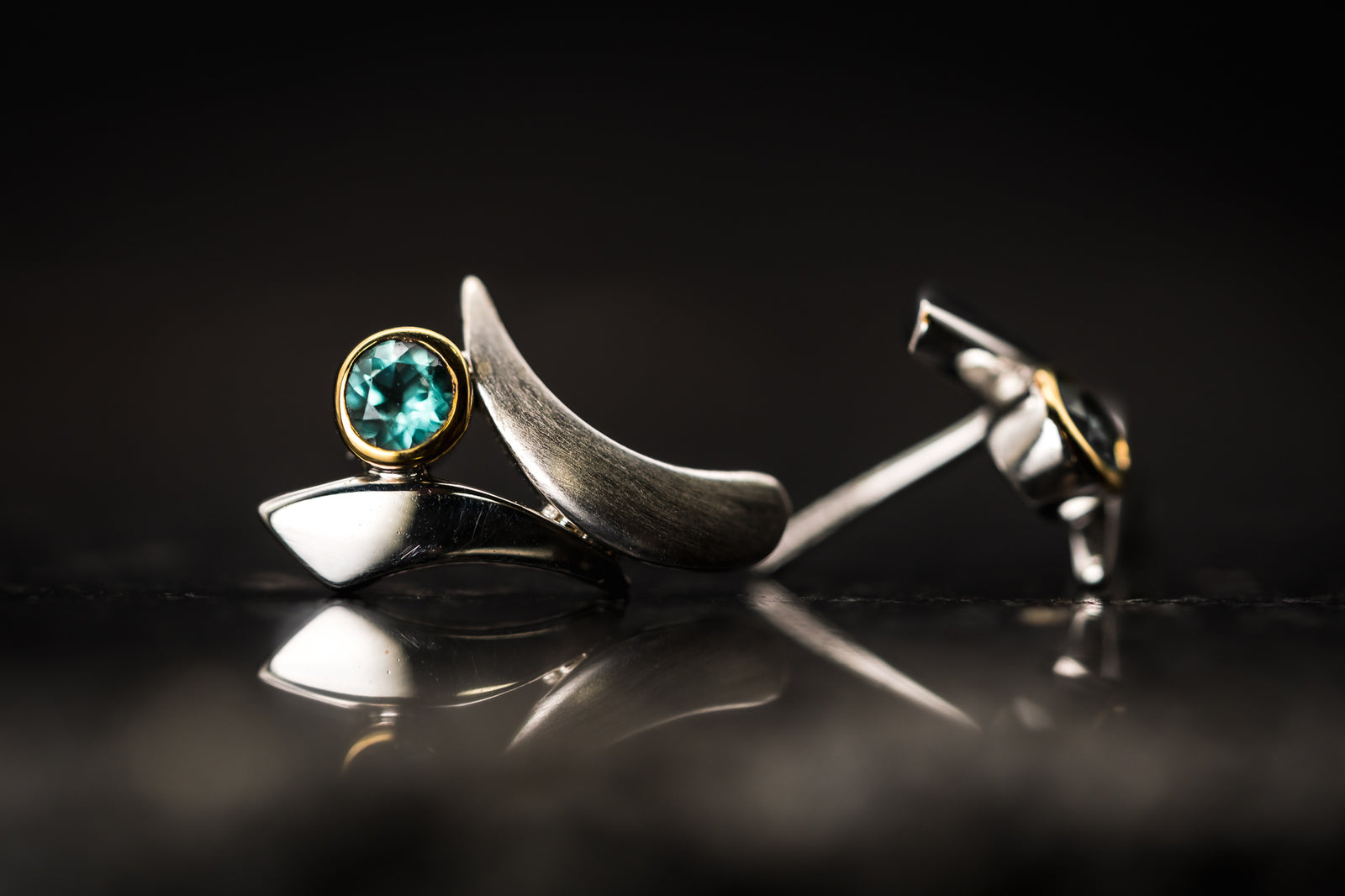 Sterling Silver Green Quartz Earrings