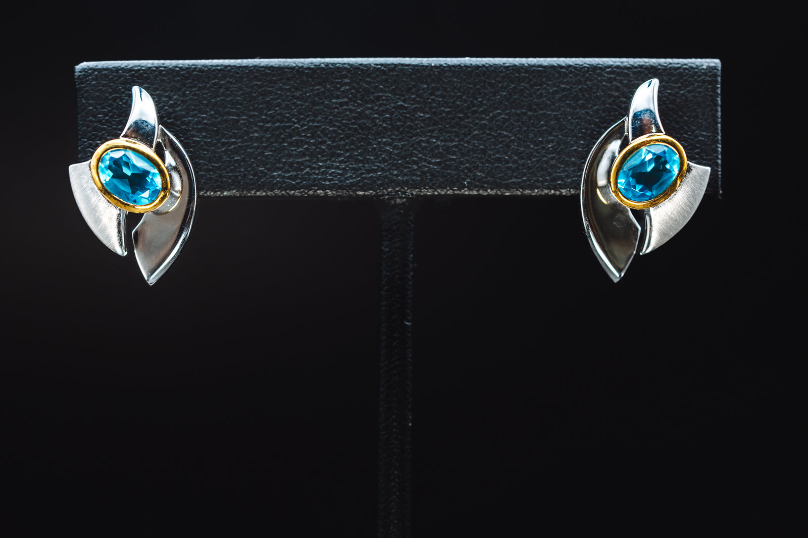 Sterling Silver Blue Topaz Earrings