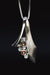 Sterling Silver Citrine and White Topaz Drop Pendant