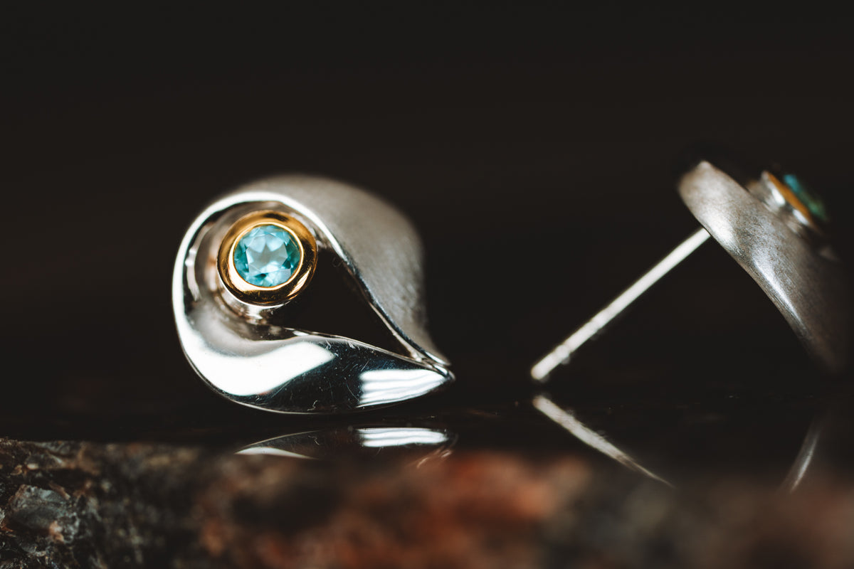 Sterling Silver Blue Topaz Earrings