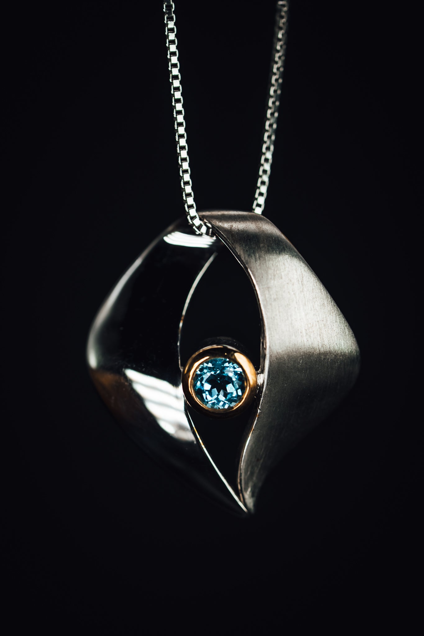 Sterling Silver Blue Topaz Pendant