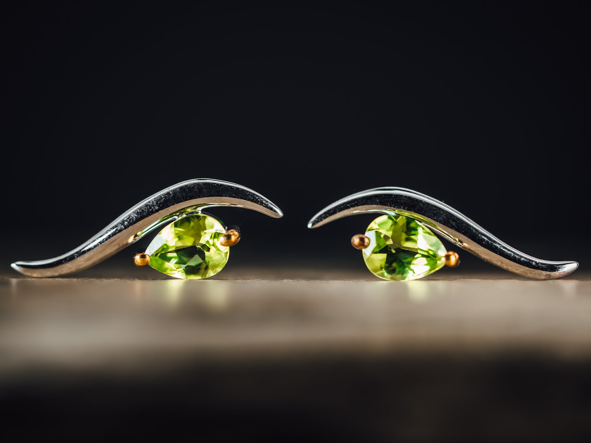 Sterling Silver and Peridot Earrings