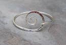 Sterling Silver Hammered Wave Bracelet