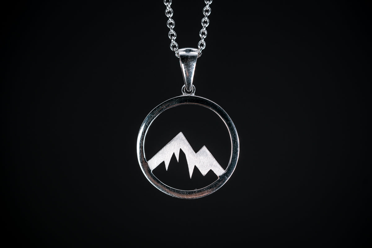 Sterling Silver Mountain Peaks Pendant